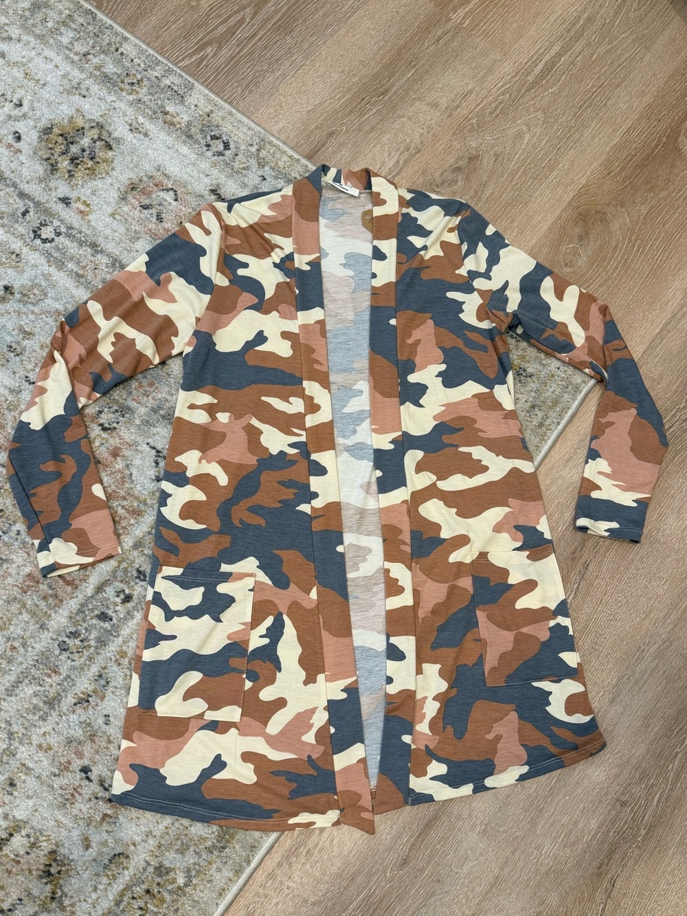 Camo Cardigan size medium